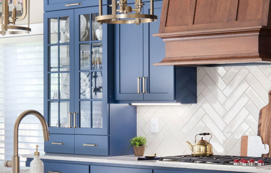 cabinets-mobile Blue Crystal Cabinets kitchen interior